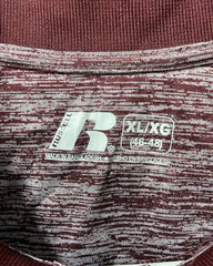 Russell Maroon Polyester Sport Polo T Shirt For Men X Large