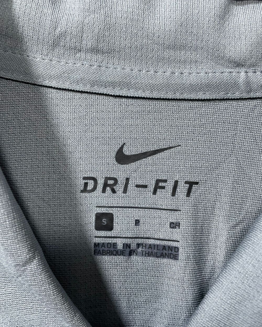 Nike Dri-Fit Grey Polyester Sport Polo T Shirt For Men Small