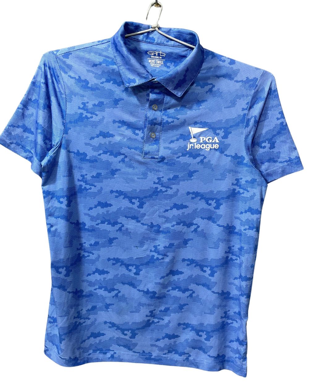 Garbing Blue Polyester Sport Polo T Shirt For Men Medium