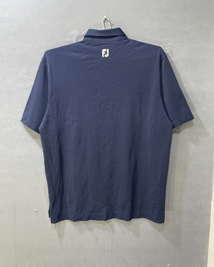 FJ Blue Polyester Sport Polo T Shirt For Men X Large