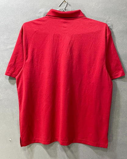 Air Flux Red Polyester Sport Polo T Shirt For Men XX Large