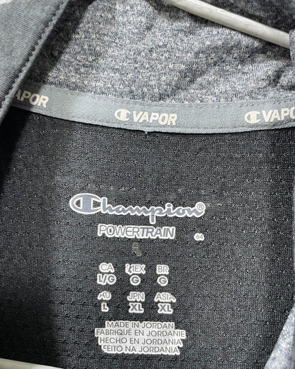 Champion Black Polyester Sport Polo T Shirt For Men Large