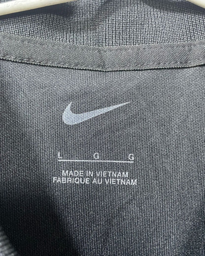 Nike Black Polyester Sport Polo T Shirt For Men Large