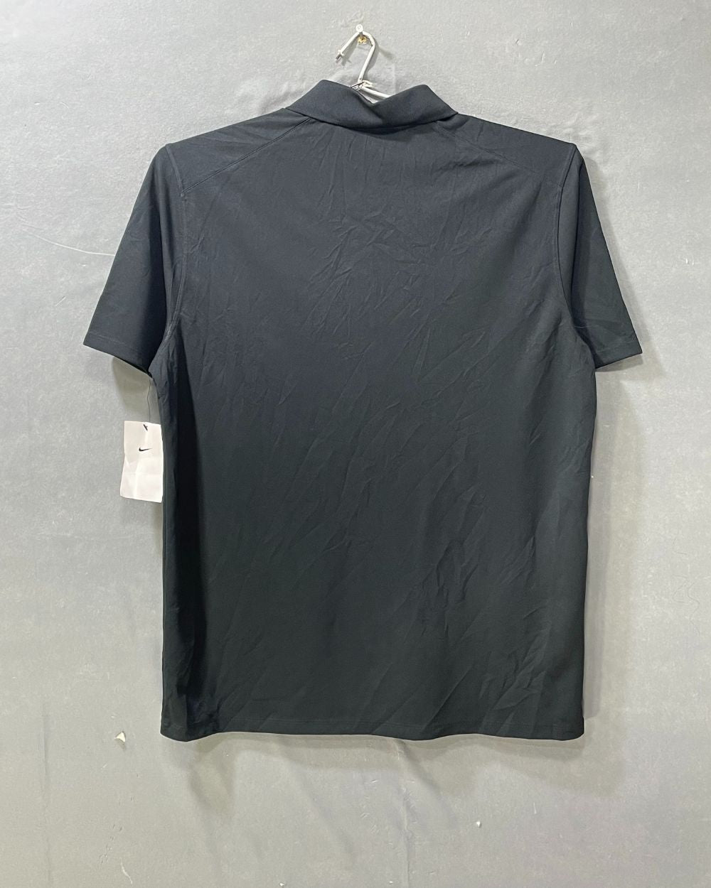 Nike Black Polyester Sport Polo T Shirt For Men Large