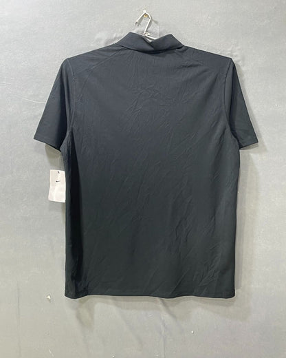 Nike Black Polyester Sport Polo T Shirt For Men Large