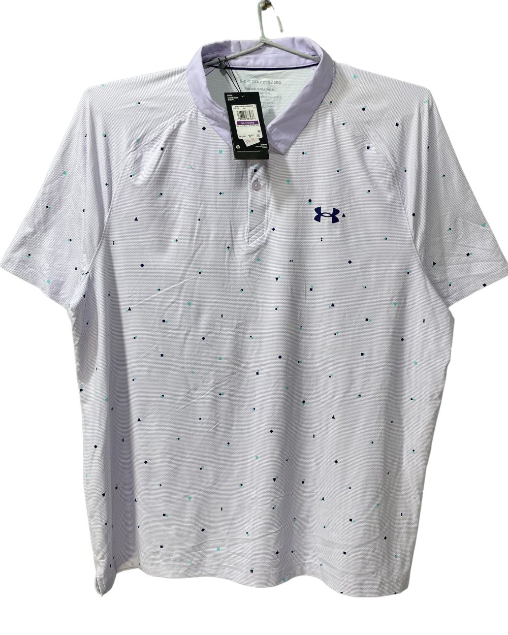 Under Armour Purple Polyester Sport Polo T Shirt For Men X Large