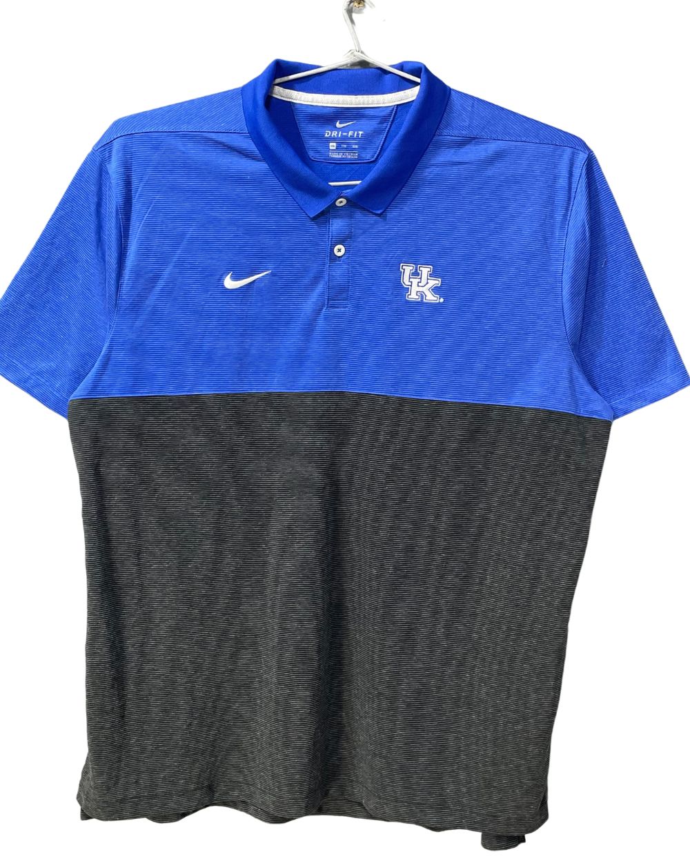 Nike Dri-Fit Blue Polyester Sport Polo T Shirt For Men XX Large