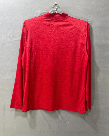 Badger Red Polyester Sport Polo T Shirt For Men X Large