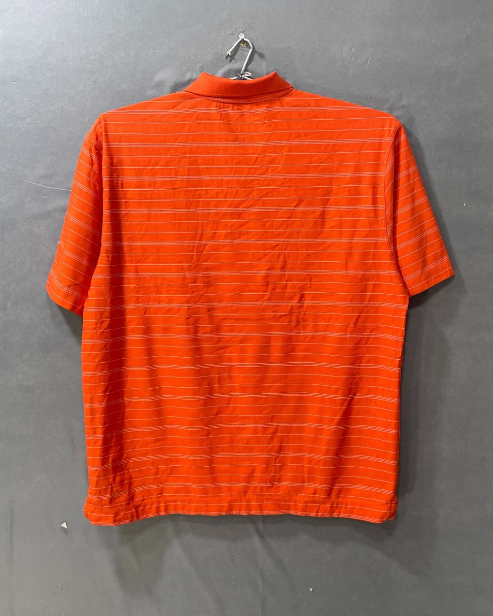 Nike Golf Orange Polyester Sport Polo T Shirt For Men Large