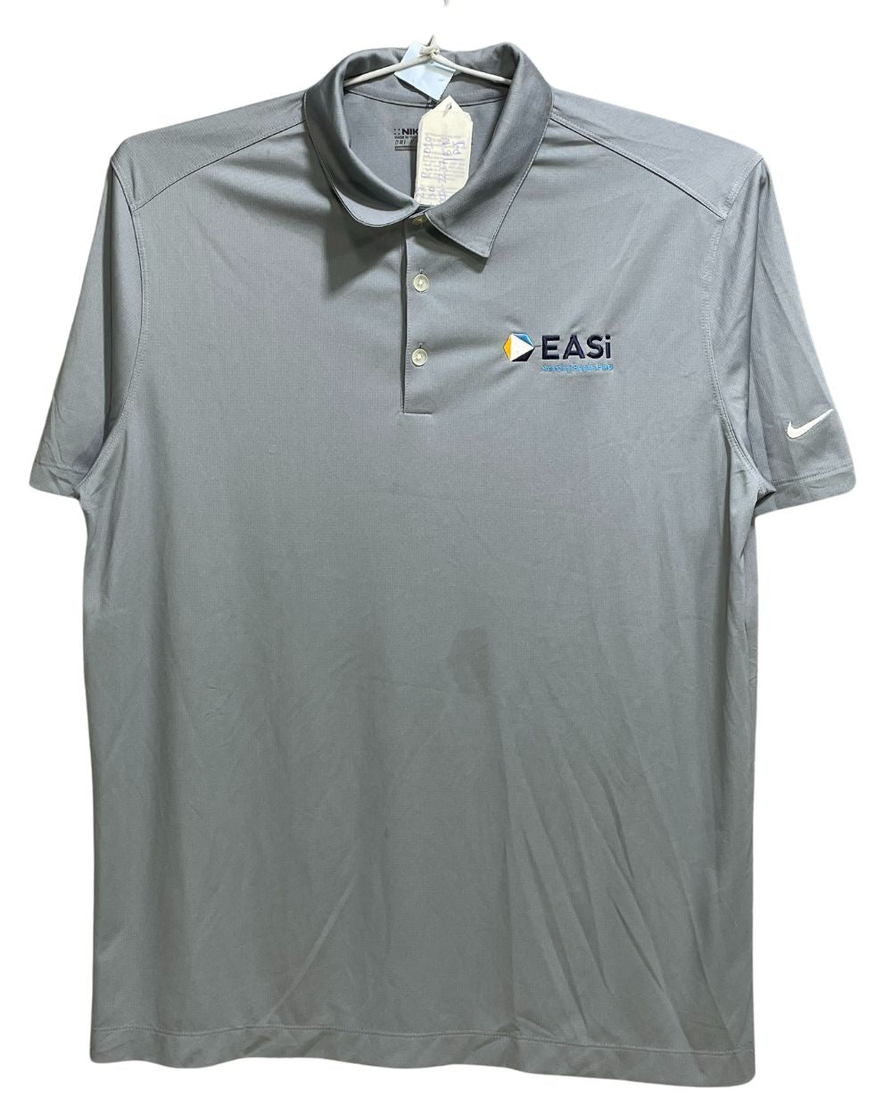 Nike Golf Grey Polyester Jersey Sport Polo T Shirt For Men Large