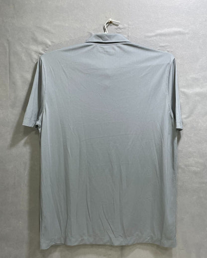 Nike Golf Grey Polyester Jersey Sport Polo T Shirt For Men Large
