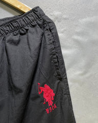 Polo U.S. Assn Black Cotton Trouser For Men L