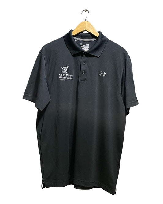 Under Armour Black Polo T Shirt For Men Large | Preloved Labels