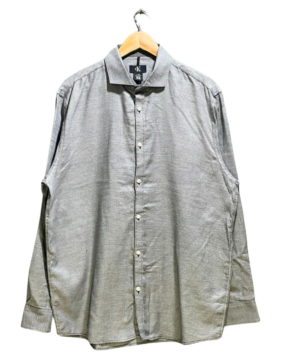 Calvin Klein Gray Cotton Shirt For Men L | Preloved Labels