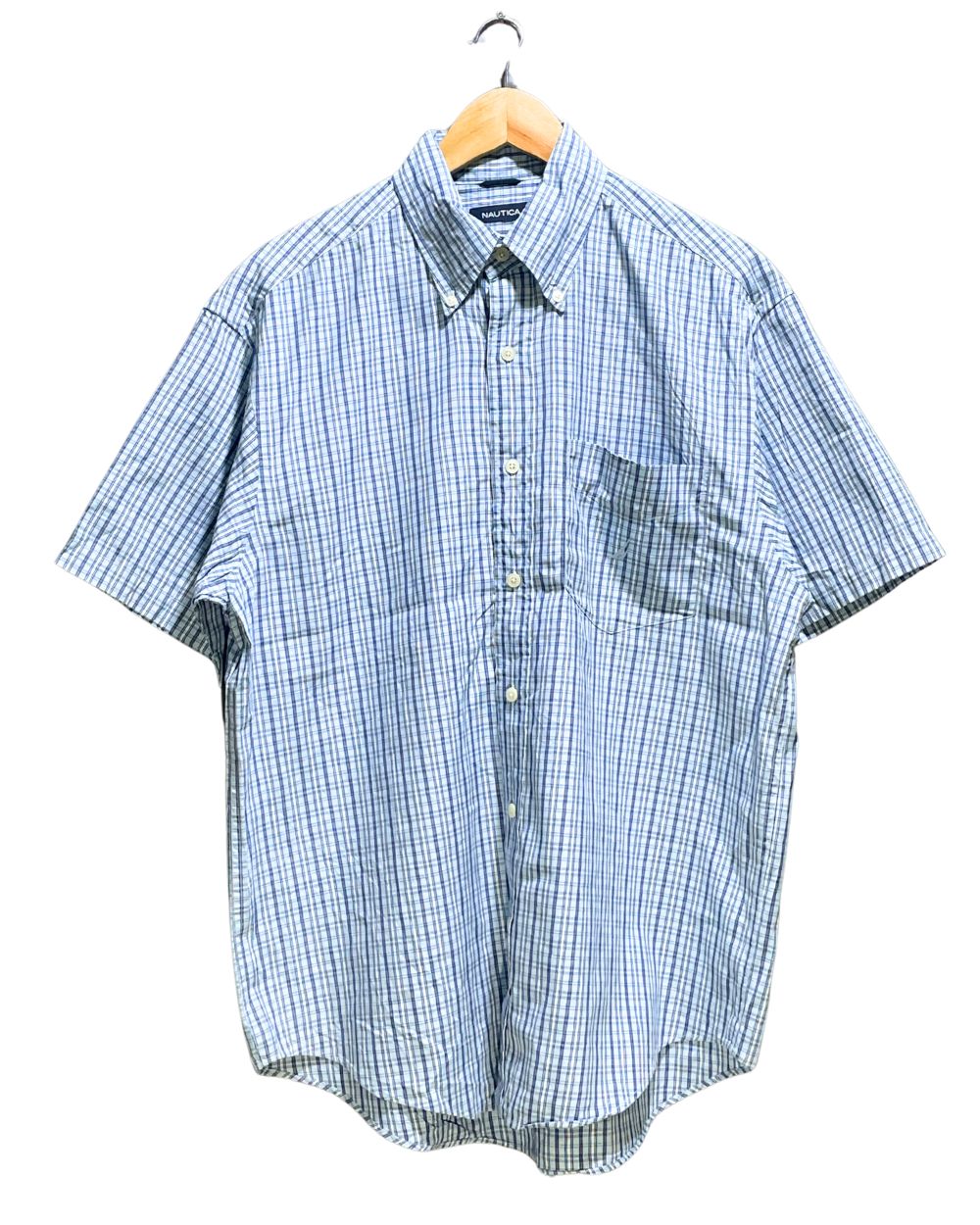 Nautica Blue Cotton Shirt For Men Medium | Preloved Labels