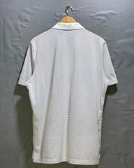 Adidas White Sport Polo T Shirt For Men Large