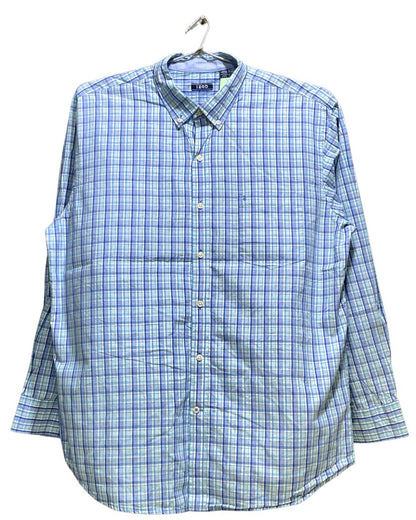Izod Blue Cotton Shirt For Men X Large | Preloved Labels