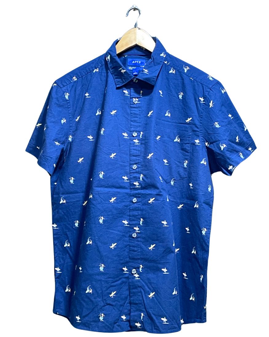 Apt.9 Blue Cotton Shirt For Men Large | Preloved Labels