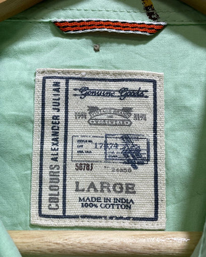 Genius Good Green Cotton Shirt For Men Large | Preloved Labels