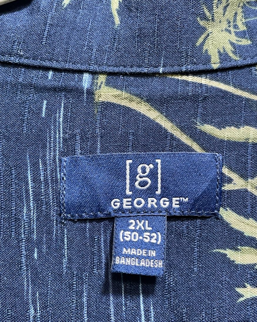 George Blue Cotton Shirt For Men XX Large | Preloved Labels