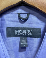 Kenneth Cole Blue Cotton Shirt For Men Large