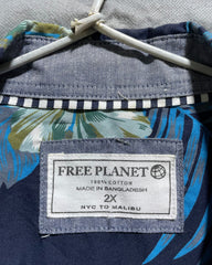 Free Planet Blue Cotton Shirt For Men XX Large | Preloved Labels