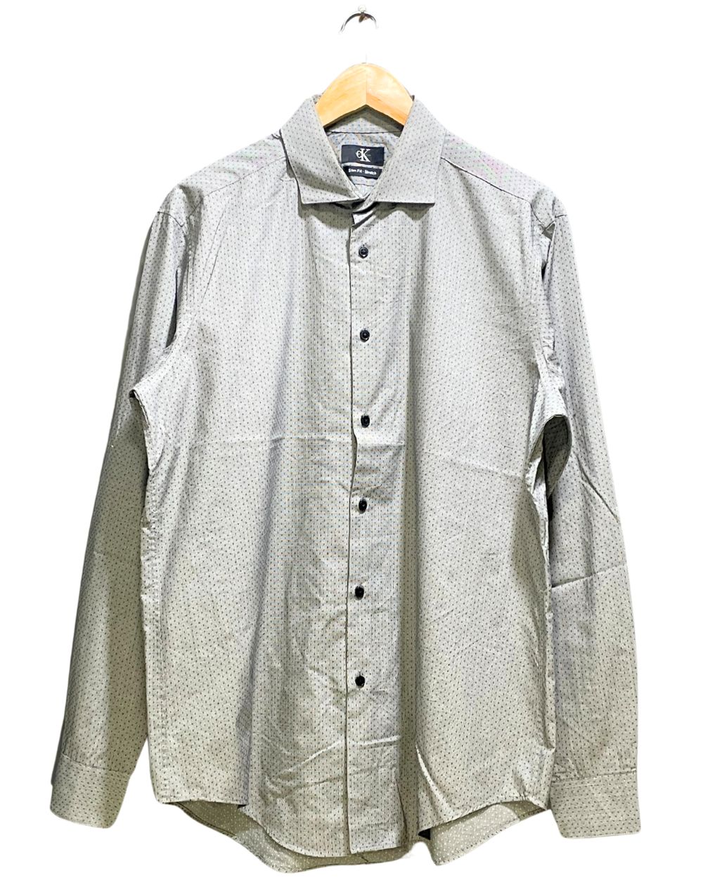 Calvin Klein Gray Cotton Shirt For Men Large | Preloved Labels