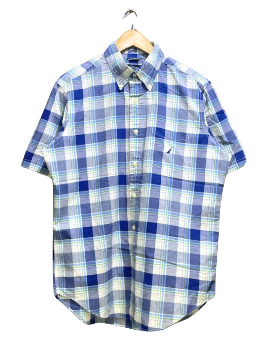 Nautica Blue Cotton Shirt For Men M | Preloved Labels
