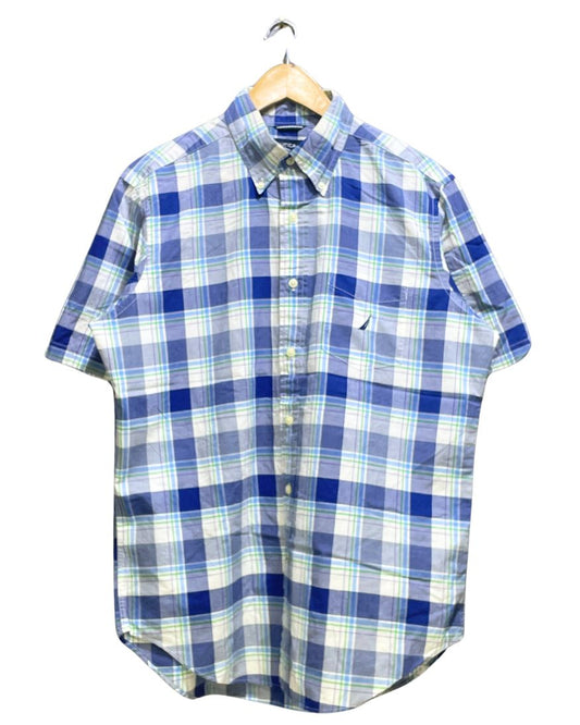 Nautica Blue Cotton Shirt For Men M | Preloved Labels