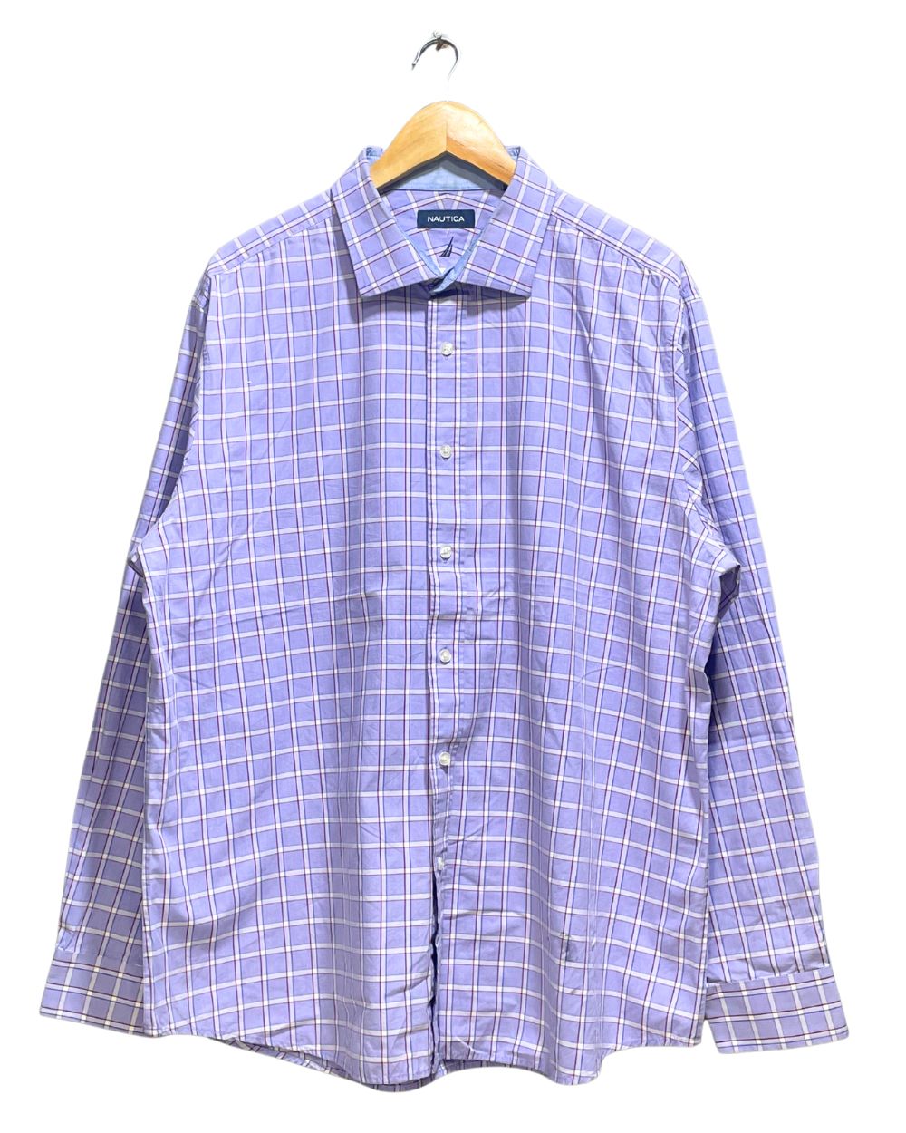 Nautica Purple Cotton Shirt For Men X Large | Preloved Labels