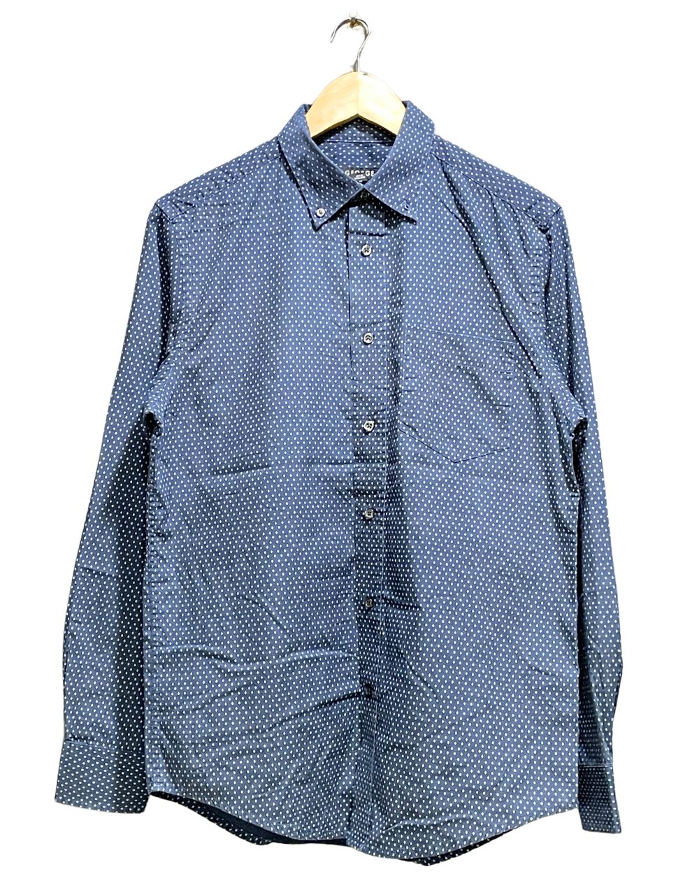 George Blue Cotton Shirt For Men M | Preloved Labels