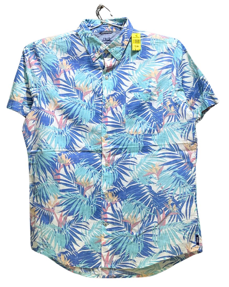 Izod Blue Cotton Shirt For Men M | Preloved Labels