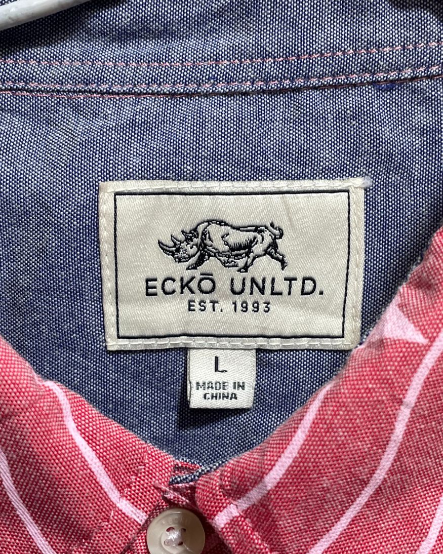 Ecko Unltd Red Cotton Shirt For Men Large | Preloved Labels
