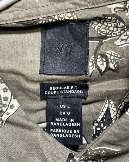 H&M Gray Cotton Shirt For Men Large | Preloved Labels
