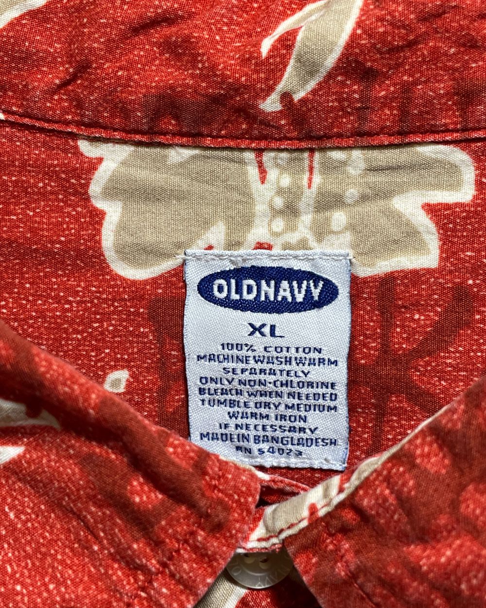 Old Navy Red Cotton Shirt For Men X Large | Preloved Labels