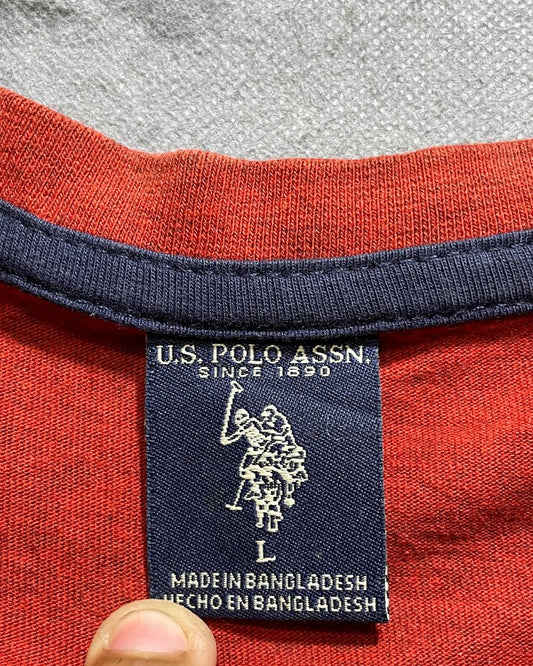 Polo U.S. Assn Orange T Shirt For Men L | Preloved Labels