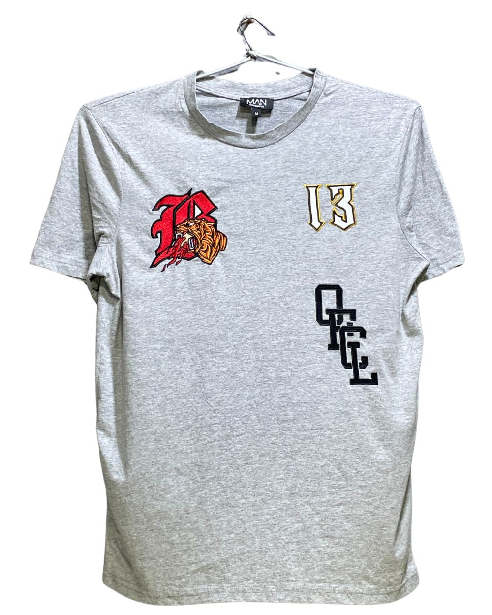 Boohoo Gray Blue T Shirt For Men Medium | Preloved Labels