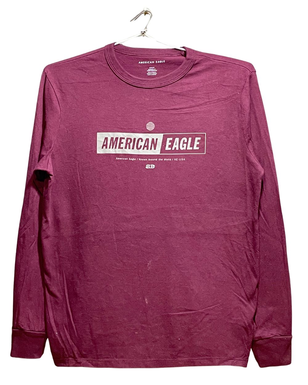 American Eagle Maroon T Shirt For Men M | Preloved Labels