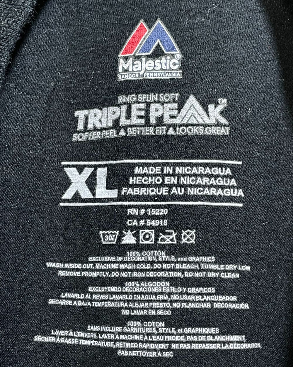 Majestic Black T Shirt For Men XL | Preloved Labels