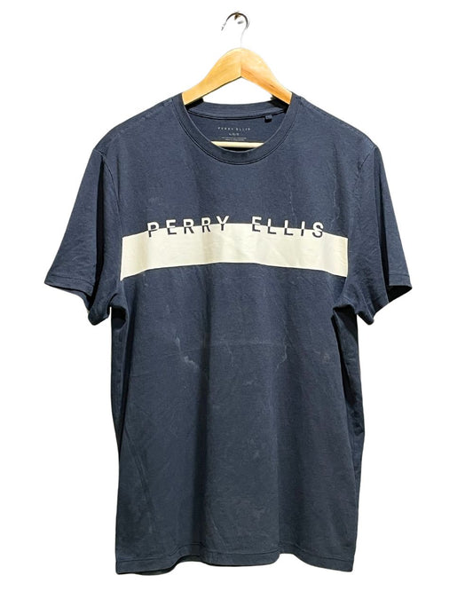 Perry Ellis Blue T Shirt For Men L | Preloved Labels