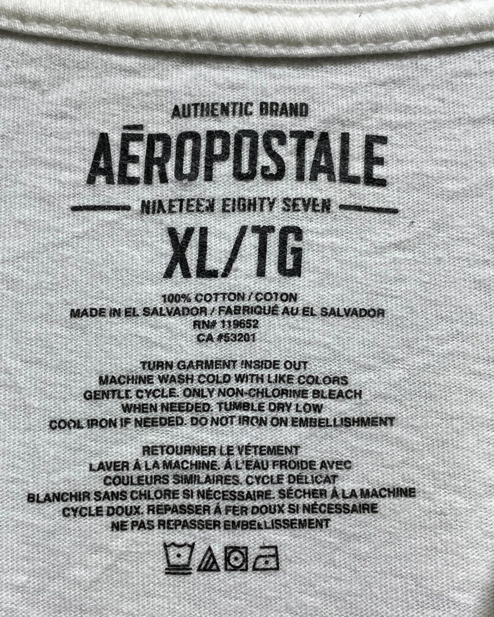 Aeropostale White T Shirt For Men XL | Preloved Labels