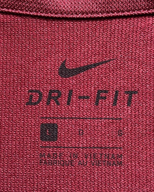 Nike Maroon Sport Polo T Shirt For Men L | Preloved Labels