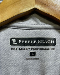 Pebble Beach Gray Sport Polo T Shirt For Men L | Preloved Labels