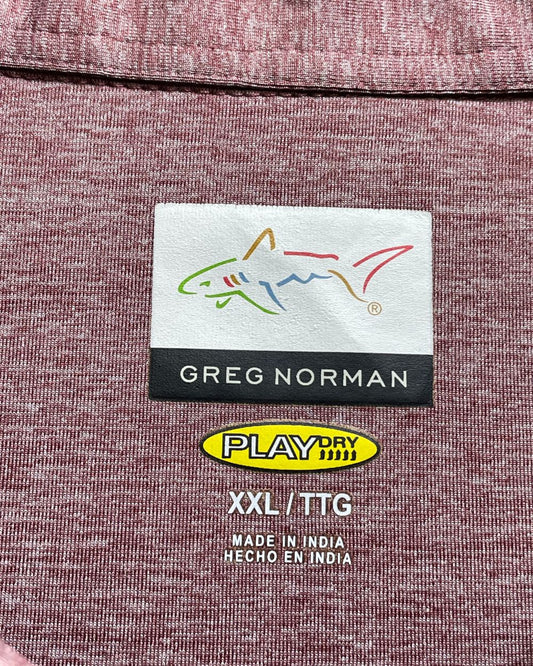 Greg Norman Maroon Sport Polo T Shirt For Men XXL | Preloved Labels