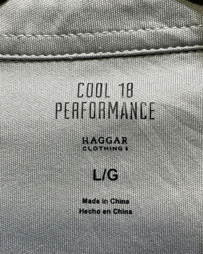 Haggar Gray Sport Polo T Shirt For Men L | Preloved Labels