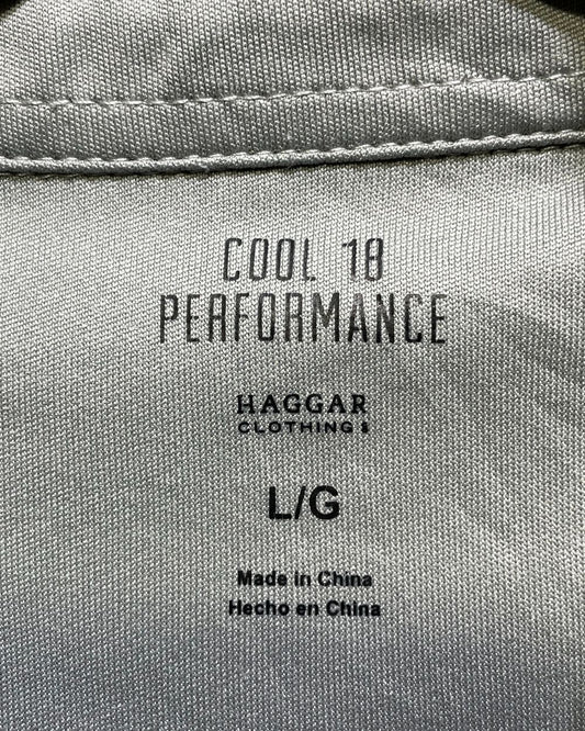 Haggar Gray Sport Polo T Shirt For Men L | Preloved Labels