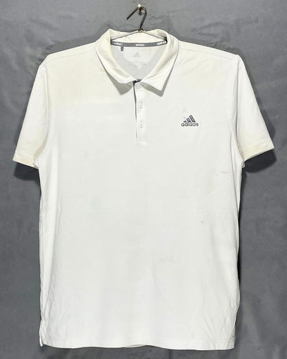 Adidas White Sport Polo T Shirt For Men L | Preloved Labels