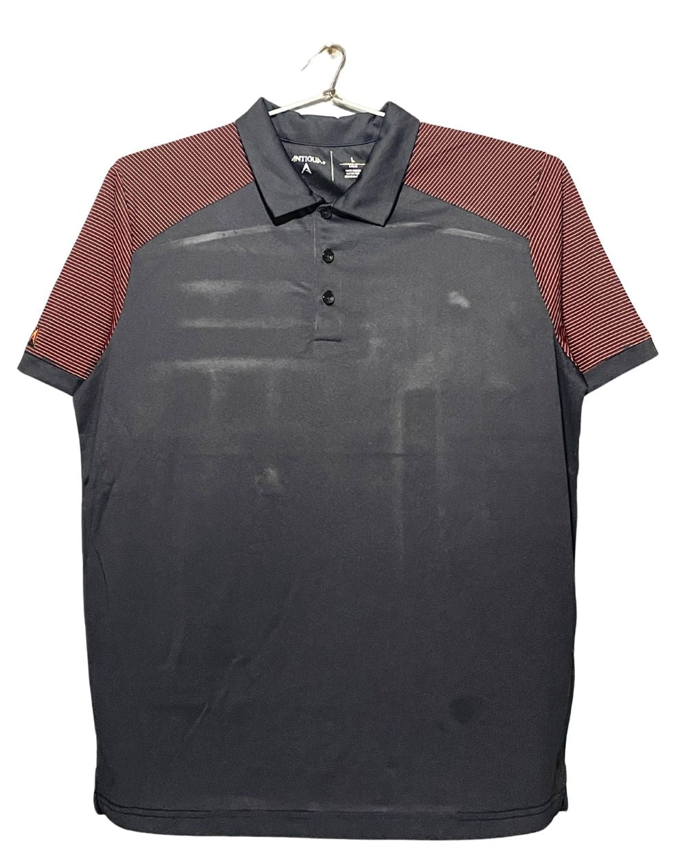 Antigua Black Sport Polo T Shirt For Men L | Preloved Labels