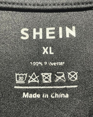 SHEIN Black Sports T Shirt For Men XL | Preloved Labels