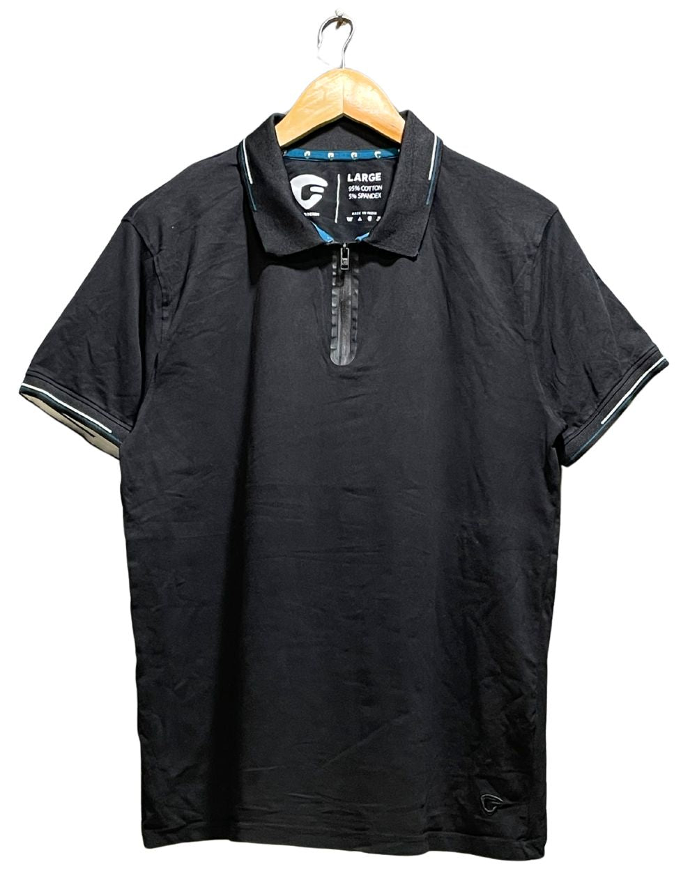 Fried Denim Black Sport Polo T Shirt For Men L | Preloved Labels
